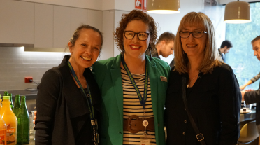 three female members of the AYA team