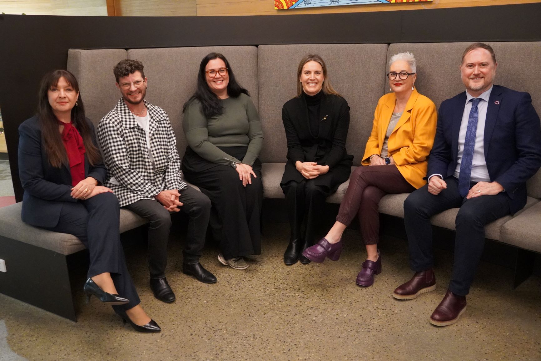 Gender equity in cancer care group of six sitting resized